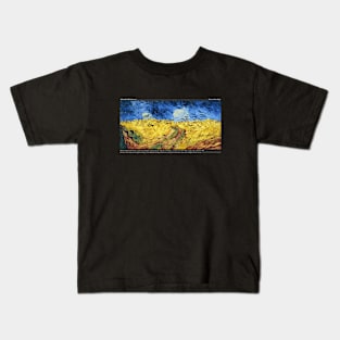 Wheatfield with crows Kids T-Shirt